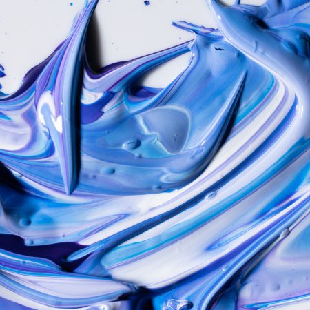 Smears of violet and blue paint